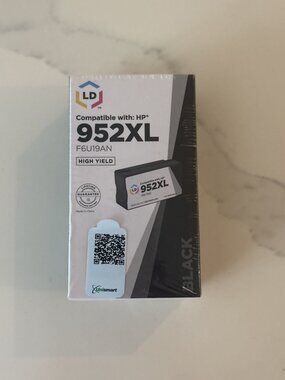 LD HP Compatible 952XL High Yield Black Original Ink Cartridge F6U19AN New